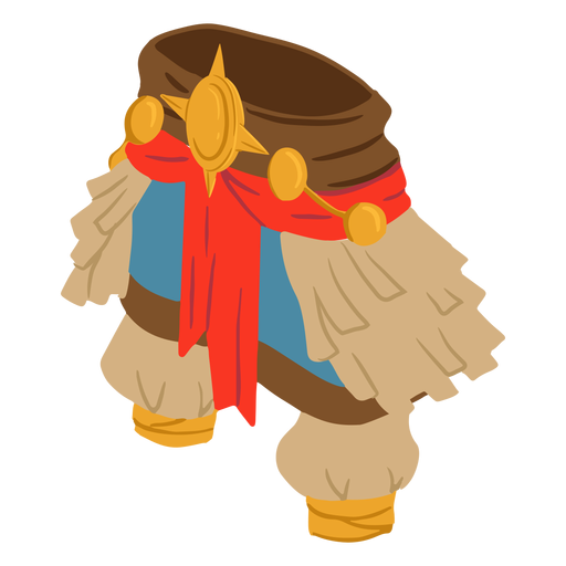 Vestido de hombre azteca isometrico