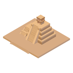 Aztekische Pyramide isometrisch PNG-Design