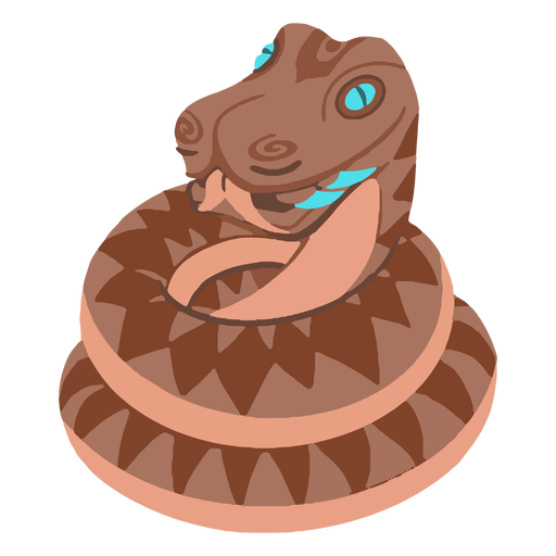 Aztec snake isometric PNG Design