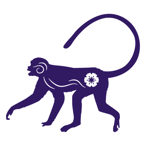 Chinese horoscope monkey composition PNG Design