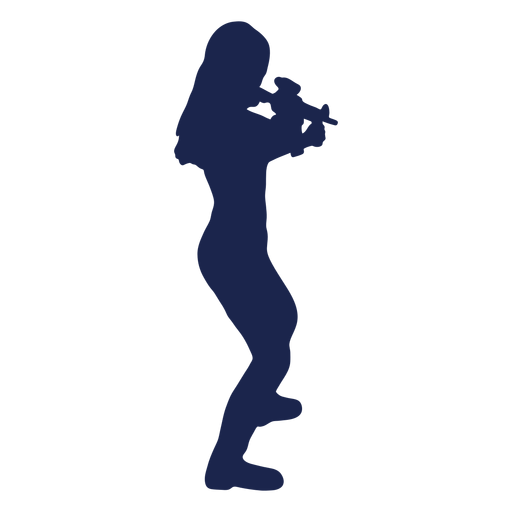 bond girl with gun silhouette