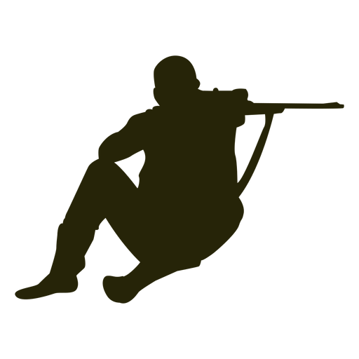 Hunter Gun Front mit dem Ziel Silhouette PNG-Design
