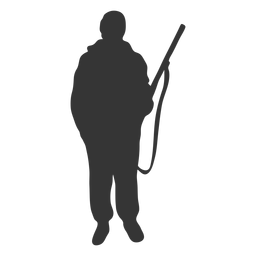 Silhueta de arma de caça à vontade Desenho PNG