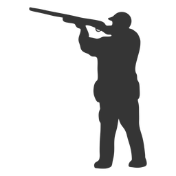 Arma de caça à esquerda voltada para a silhueta de mira Desenho PNG