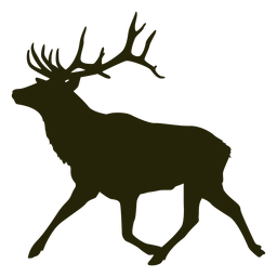 Hunting deer left facing running Transparent PNG