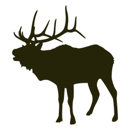 Hunting deer left facing standing Transparent PNG