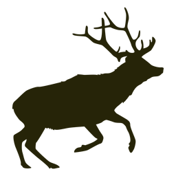 Hunting deer right facing jumping Transparent PNG