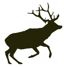 Jagdhirsch nach rechts springen PNG-Design
