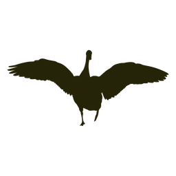 Alas delanteras de ganso de caza extendidas Diseño PNG