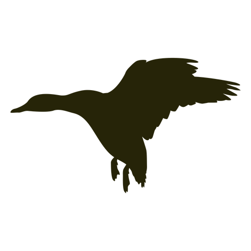 Goose silhouette wings spread landing PNG Design