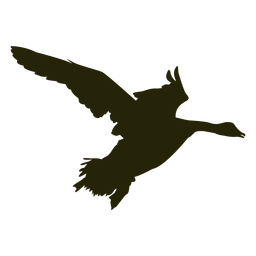 Ganso caçando as asas voltadas para a direita batendo Desenho PNG