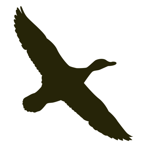 Hunting goose right facing wings spread PNG Design