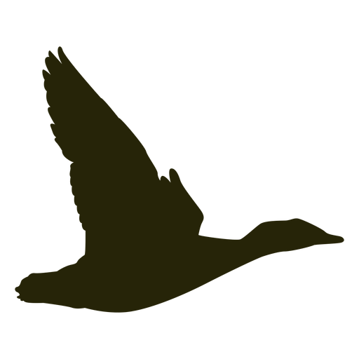 Hunting goose right facing wings upwards PNG Design