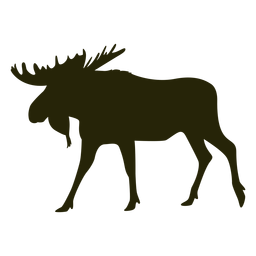 Caza alces mirando hacia la izquierda caminando Diseño PNG