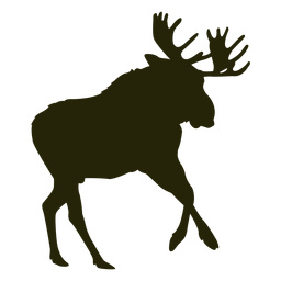 Hunting Moose Right Facing Running PNG & SVG Design For T-Shirts