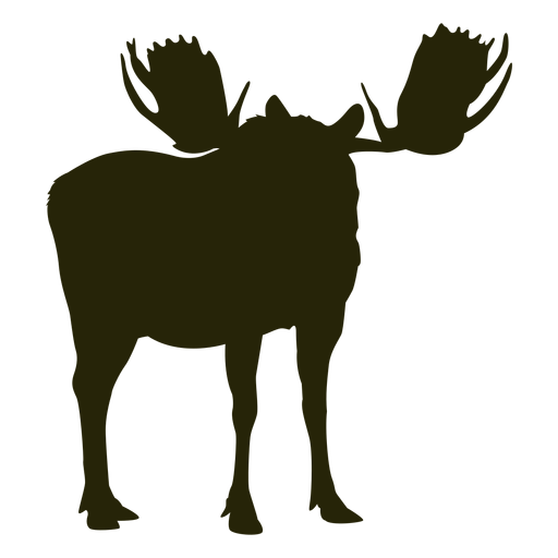 Hunting moose right facing standing calm PNG Design
