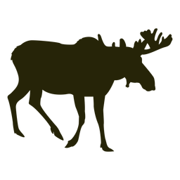 Hunting moose right facing walking PNG Design