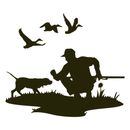 Hunting sniffing dog PNG Design