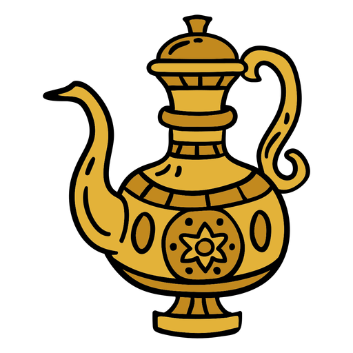India metal pitcher illustration PNG Design