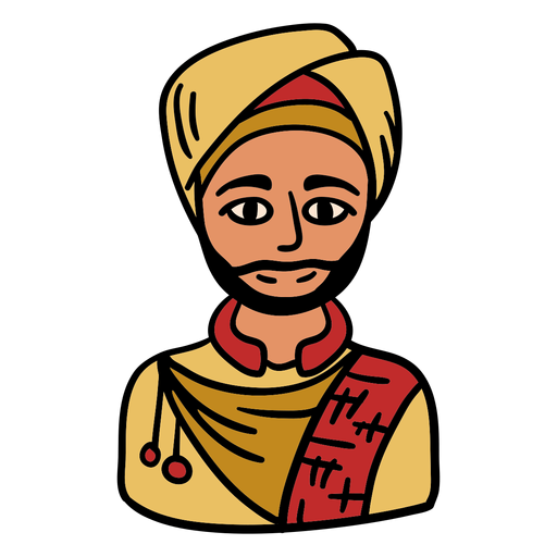 India sikh man illustration PNG Design