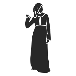 Mujeres islámicas frente a mano levantada Diseño PNG