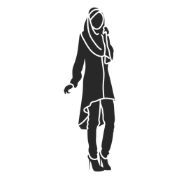 Islamische Frauen vor High Heels PNG-Design