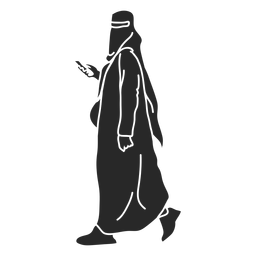 Islamic women walking silhouette