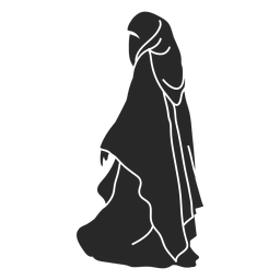 Mulheres islâmicas véu caminhando para a esquerda Desenho PNG