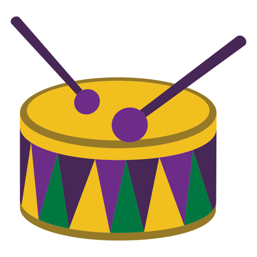 Mardigras tambor plano Desenho PNG
