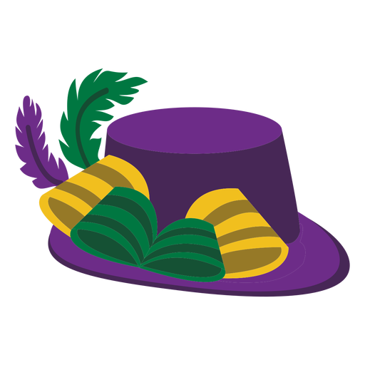 mardi gras hat with feathers