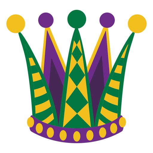 Mardigras party hat flat PNG Design