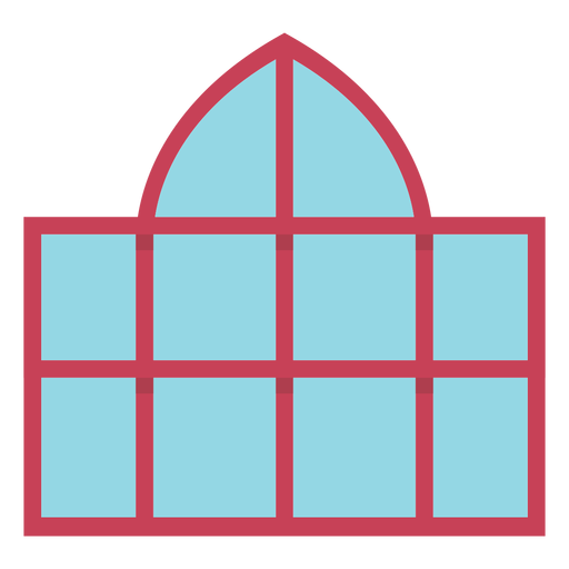 Window dome flat PNG Design