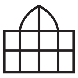 Window dome stroke PNG Design