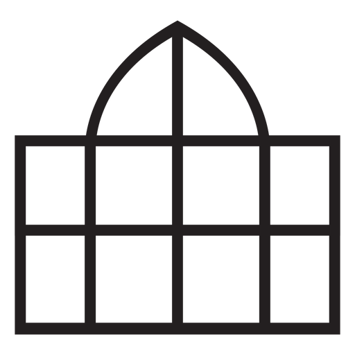 Traço de cúpula de janela Desenho PNG