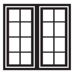 Window sixteen panes stroke PNG Design