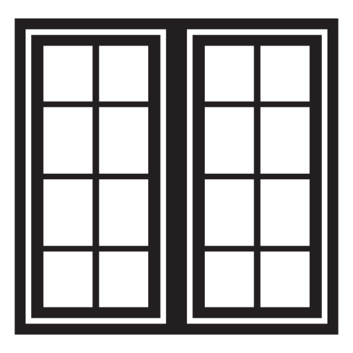 Window sixteen panes stroke PNG Design