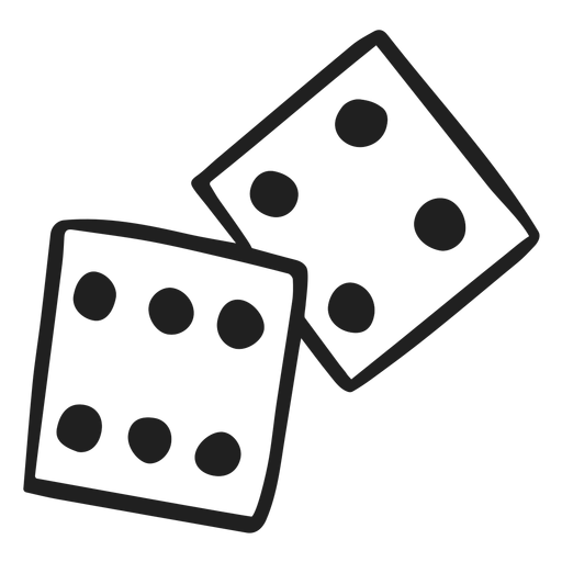 2 Dices Doodle - Transparent Png & Svg Vector File