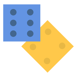 2 dados planos Diseño PNG
