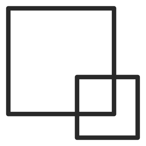 2 quadratischer Strich PNG-Design