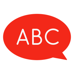 Abc in Sprechblase abc PNG-Design