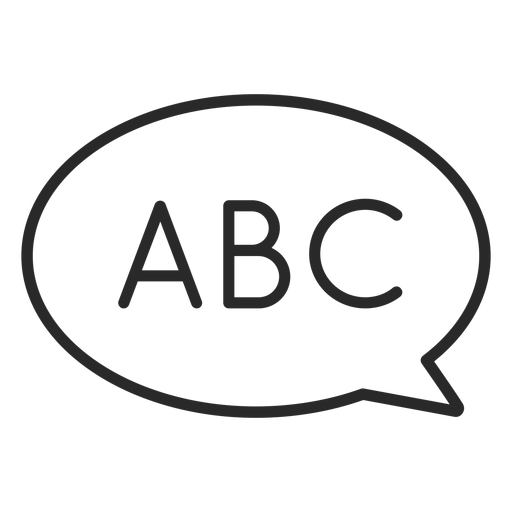 Abc em tra?o abc de bal?o de fala Desenho PNG