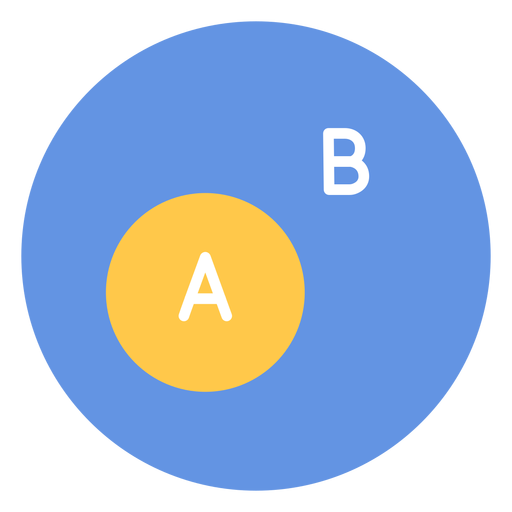 A und b kreisen flach PNG-Design