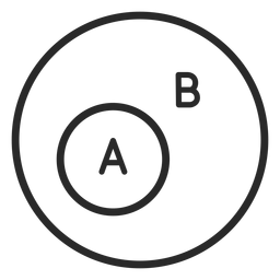 Trazo de círculos A y B Diseño PNG