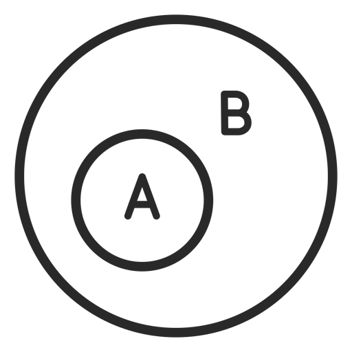 A- und B-Kreise streichen PNG-Design