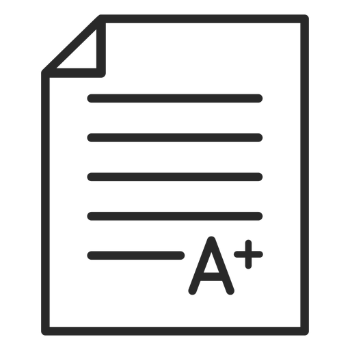 A grading paper stroke PNG Design