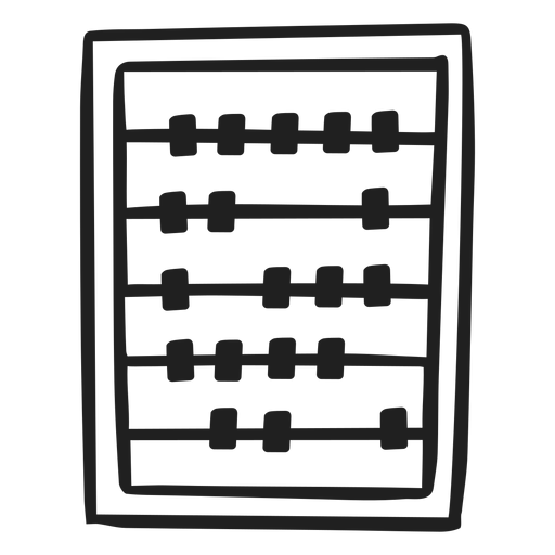 Abacus calculator doodle PNG Design