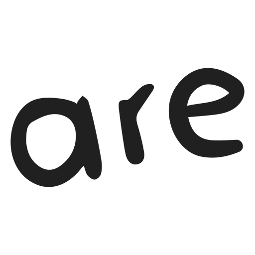 Are word doodle PNG Design