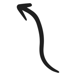 Arrow side doodle PNG Design