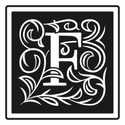 Letra f do art noveau Desenho PNG