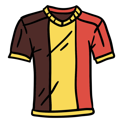 Camiseta belga dibujada a mano